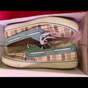 Sperry topsider biscayne size 9.5 khaki and blue
